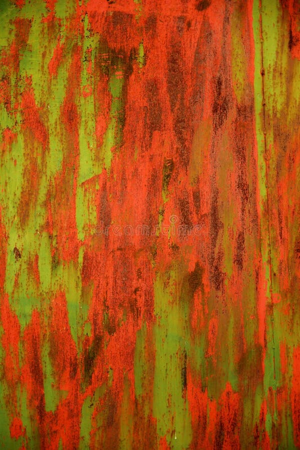 Rusty metal door painted in green. Rusty metal door painted in green