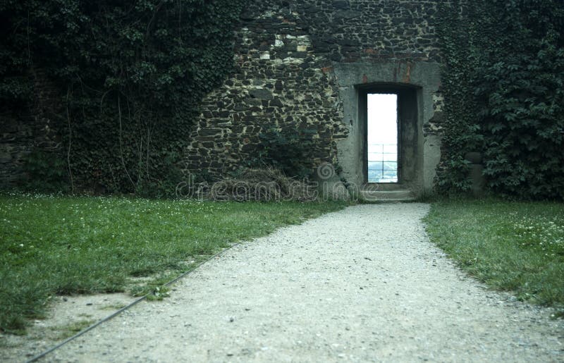 An old door to nowhere. An old door to nowhere.