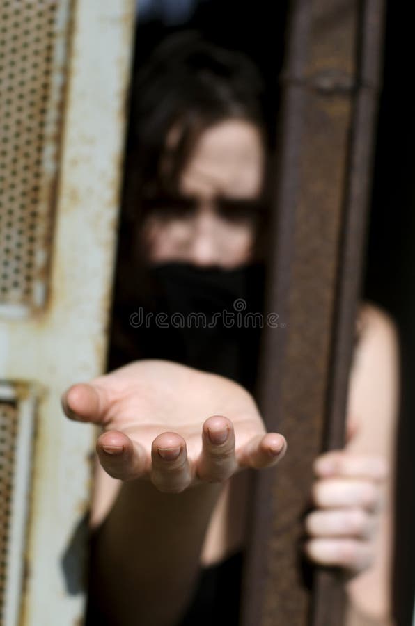 Trapped Woman royalty free stock images