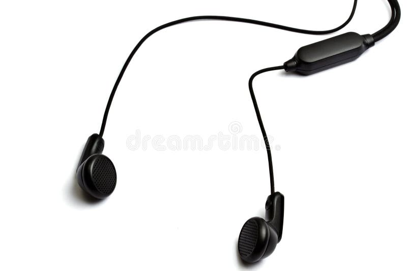 Trasduttori auricolari isolati su bianco immagini stock