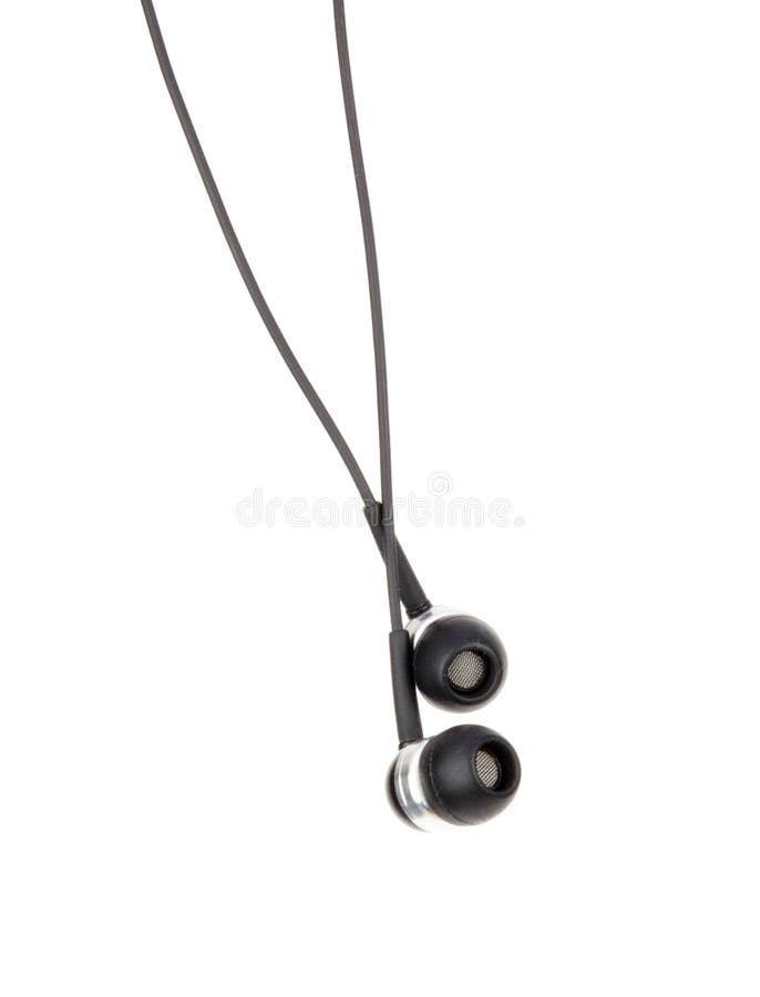 Trasduttori auricolari isolati su bianco immagine stock