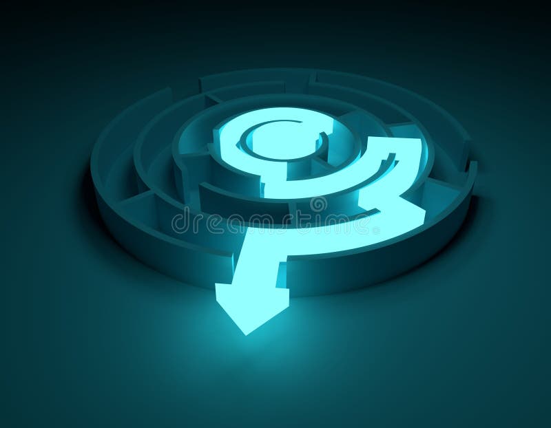 Traseu peste labirint vector illustration