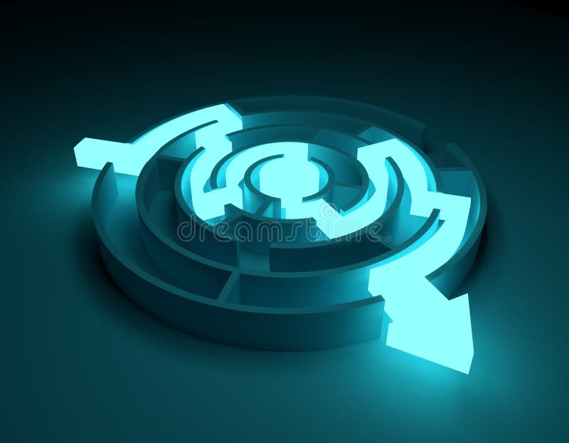 Traseu peste labirint royalty free illustration