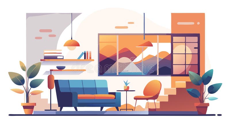 Trasformate lo spazio con colori di colore che creano l'illusione di dimensioni e apertura più significative royalty illustrazione gratis