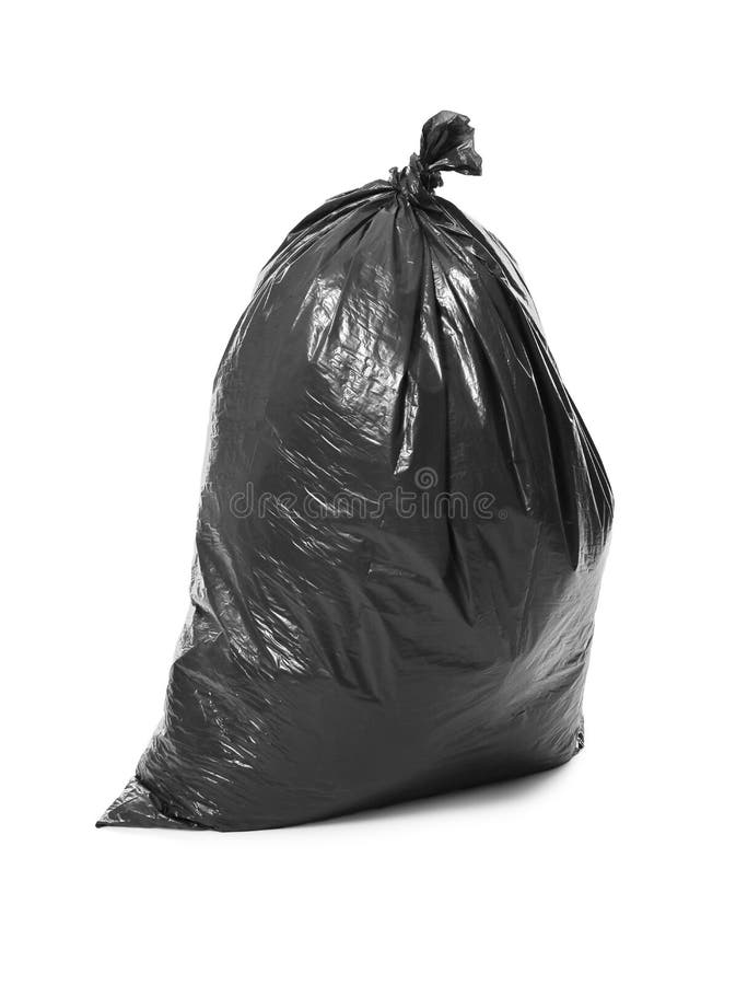 Trash Bag Full of Garbage Isolated on White Stock Image - Image of dirt ...