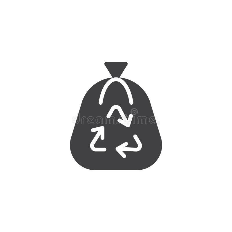 Trash bag vector icon stock vector. Illustration of symbol 111757586