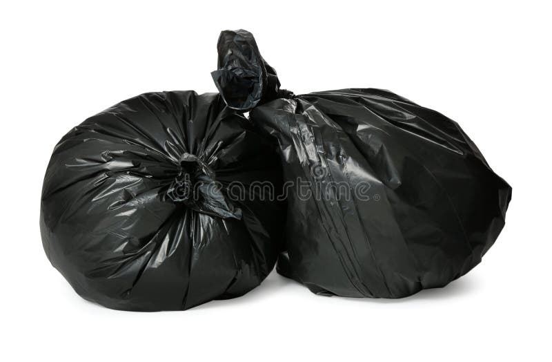 Trash Bags Full of Garbage on Pink Background. Space for Text Stock Photo -  Image of filled, litter: 247378904