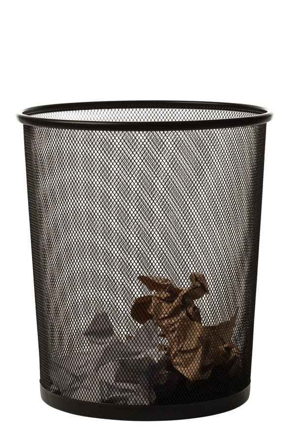 Trash basket stock photo. Image of paper, metal, recycling 15345488