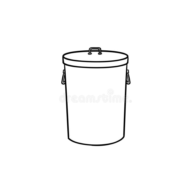 Premium Vector  Simple vector doodle icon of trash can garbage