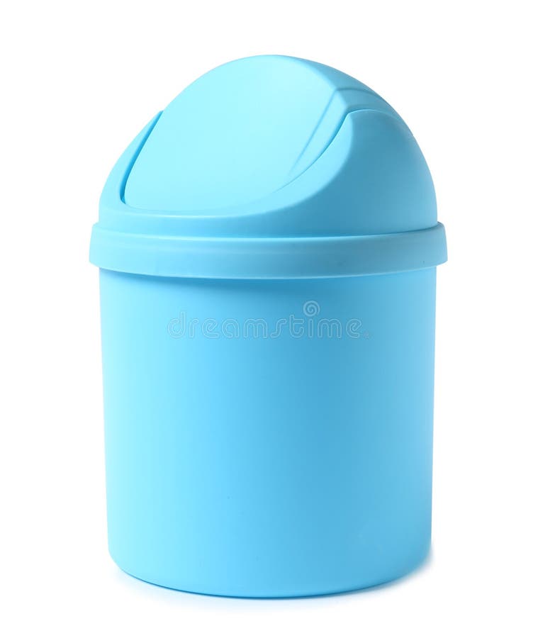 Trash Bin Isolated on White. Waste Recycling Stock Photo Image of