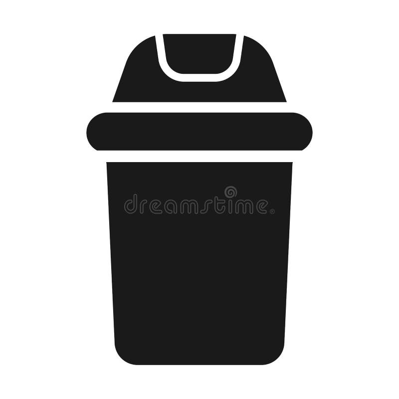 Red Icon Trash Gerbage Recycle Wastebasket Graphic Design Single Icon