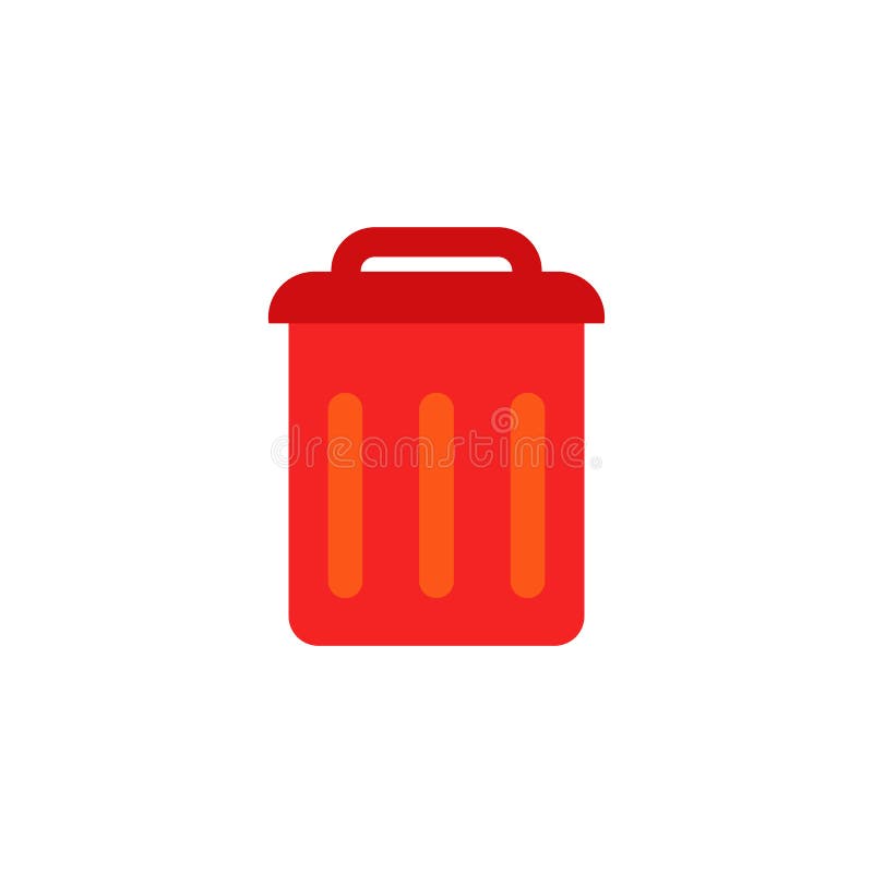 Trash Can Logo Icon Design stock vector. Illustration of concept