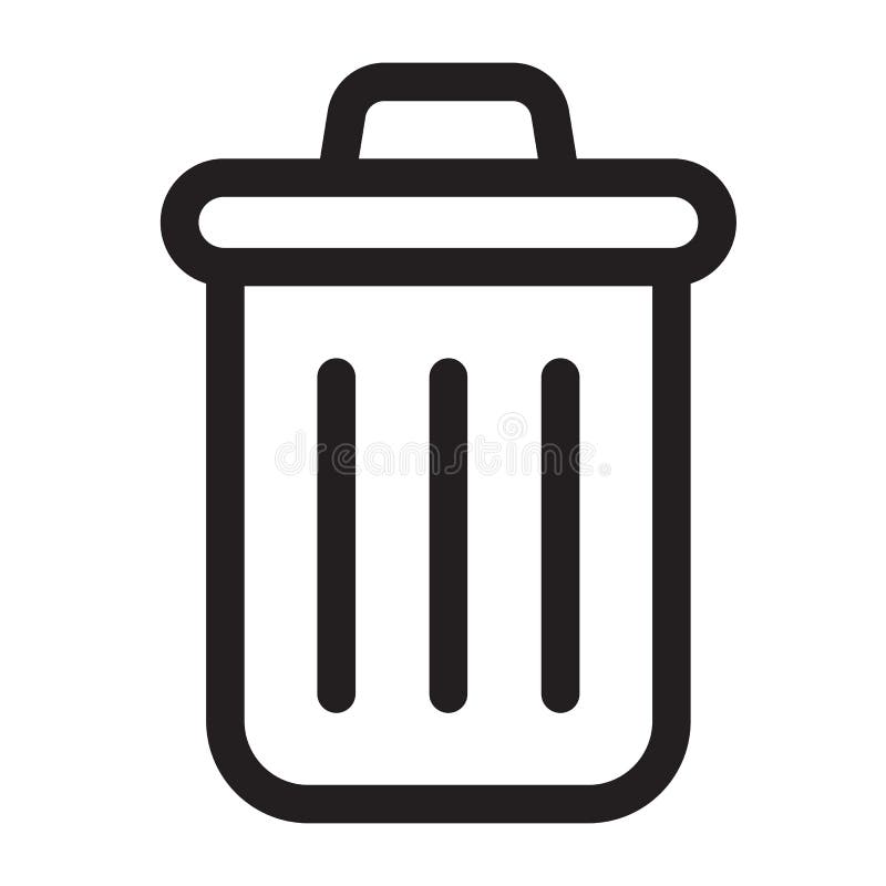 Red Icon Trash Gerbage Recycle Wastebasket Graphic Design Single Icon