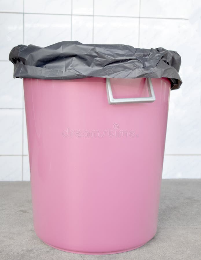 Stuffed Pink Garbage Bags On The Roadside Are Ready To Pick Up Stock Photo  - Download Image Now - iStock