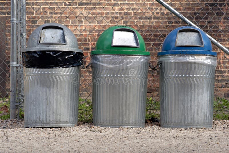 Trash cans stock image. Image of recycling, trash, urban 27667539