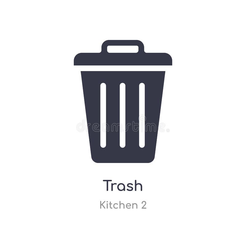 trash icon. isolated trash icon vector illustration from kitchen 2 collection. editable sing symbol can be use for web site and mobile app