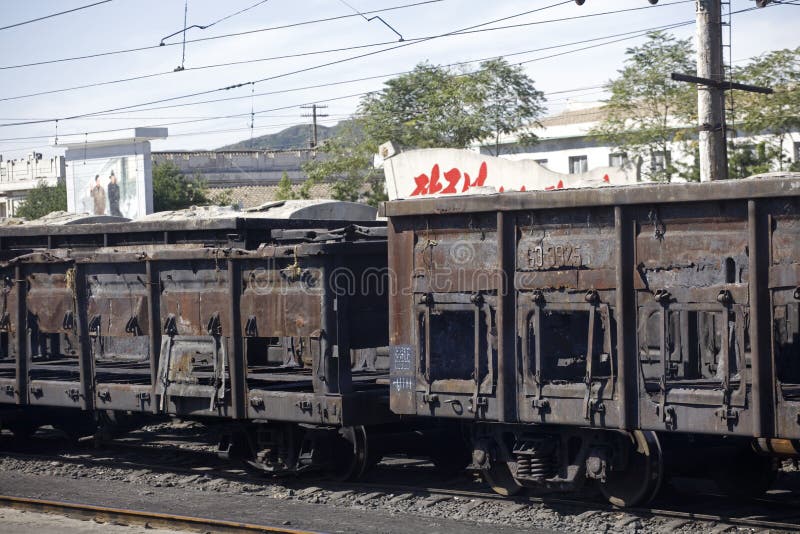 Trasporto ferroviario nordcoreano immagini stock libere da diritti Trasporto ferroviario nordcoreano immagini stock libere da diritti