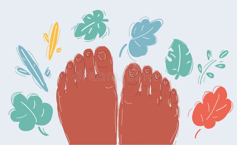 Tratamento do pedicure em uns termas ilustração do vetor Tratamento do pedicure em uns termas ilustração do vetor