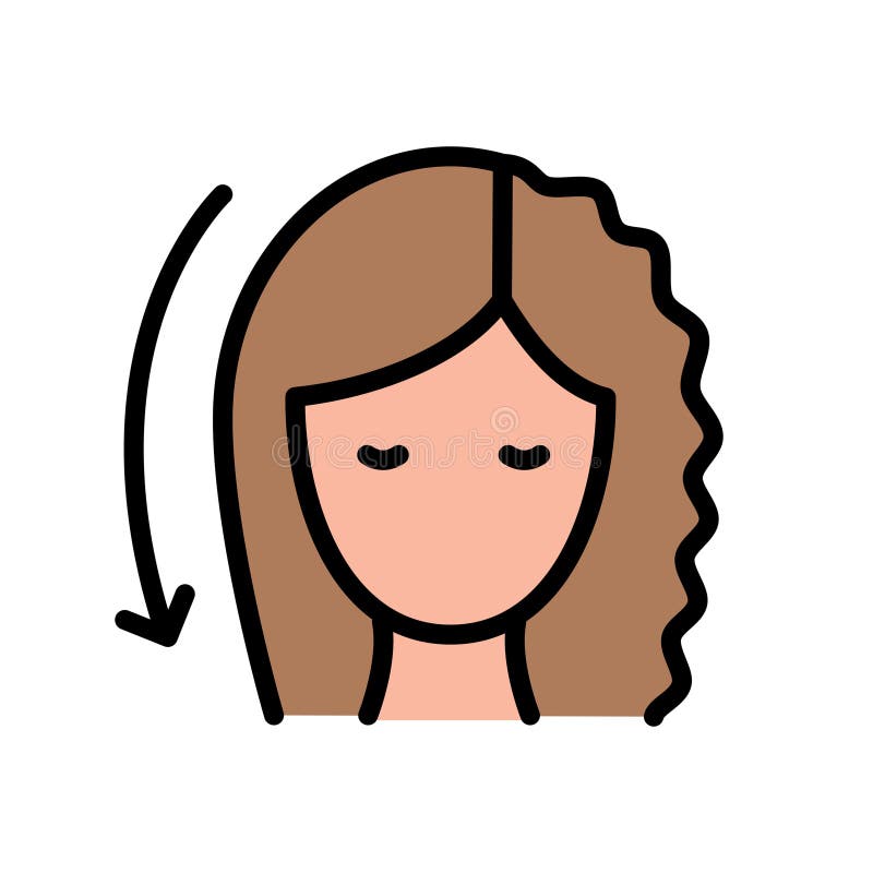 Tratamiento capilar simple color icono vector ilustración del vector