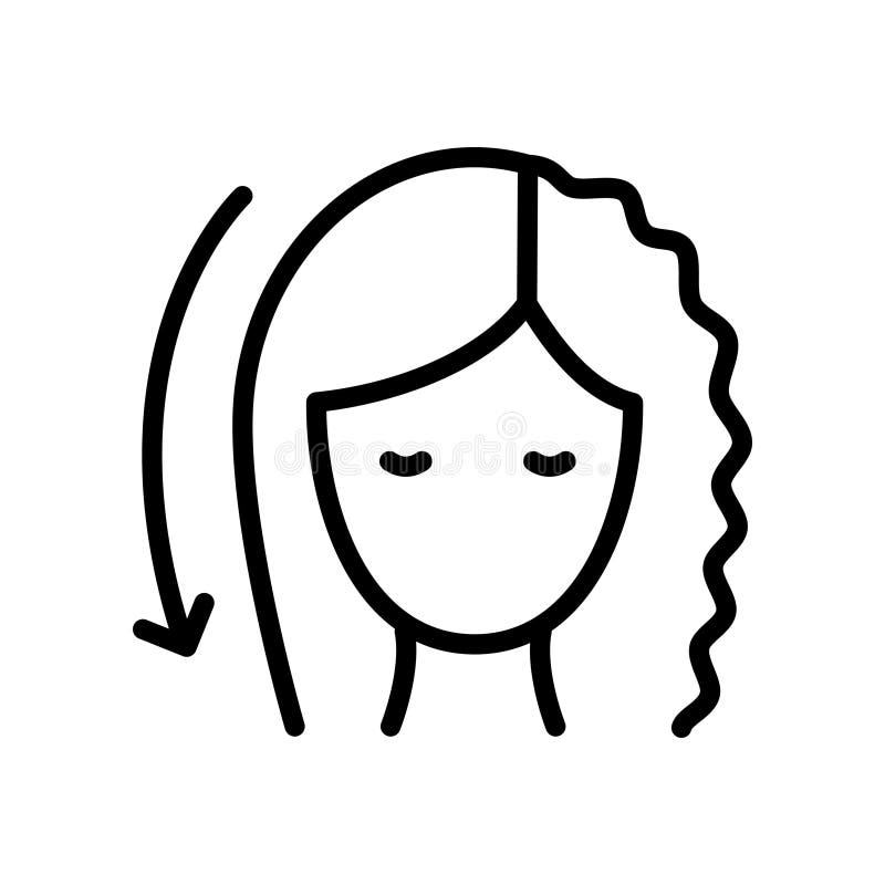 Tratamiento capilar simple línea icono vector stock de ilustración