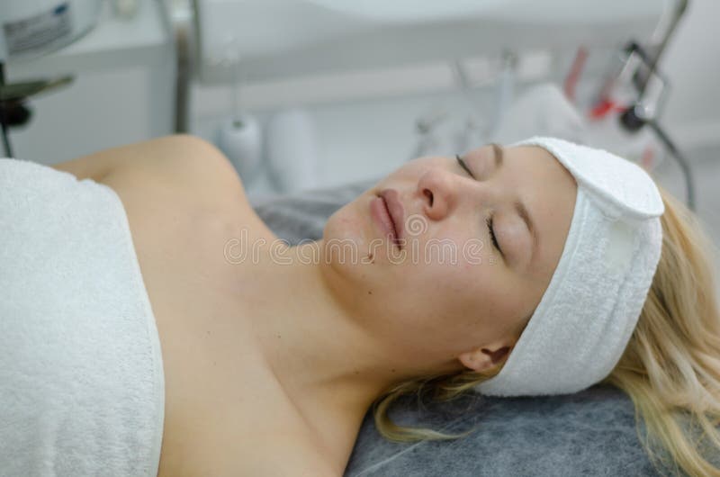 Tratamiento facial cosmético fotografía de archivo