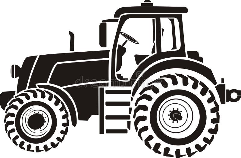 Ilustração, Trator Agrícola Preto. Cone De Transporte, Ilustração Plana De  Desenho Animado, Vetor Royalty Free SVG, Cliparts, Vetores, e Ilustrações  Stock. Image 187005927