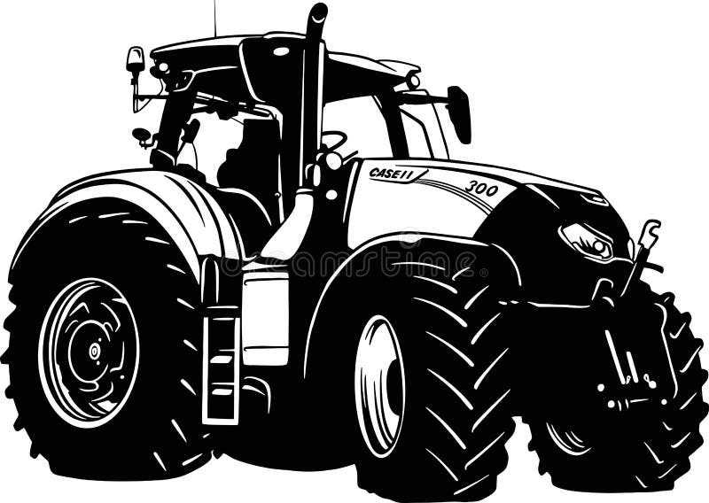 Ilustração, Trator Agrícola Preto. Cone De Transporte, Ilustração Plana De  Desenho Animado, Vetor Royalty Free SVG, Cliparts, Vetores, e Ilustrações  Stock. Image 187005927