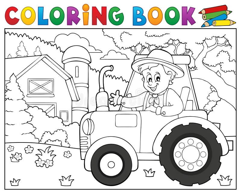 Desenho colorir trator john deere