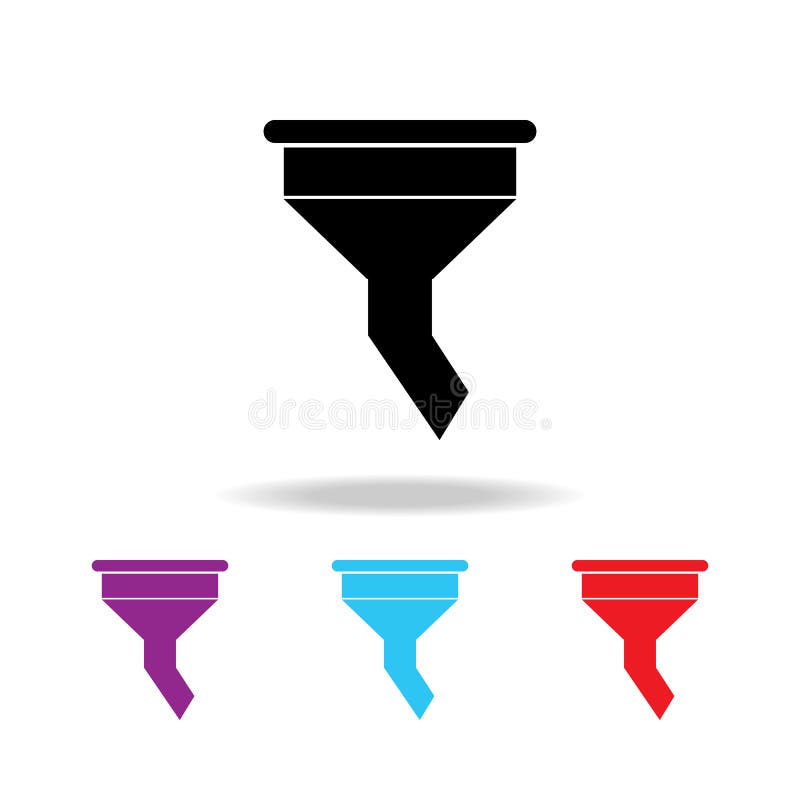 Trattfiltersymbol Beståndsdelar av mång- kulöra symboler för bilreparation Högvärdig kvalitets- symbol för grafisk design Enkel s stock illustrationer Trattfiltersymbol Beståndsdelar av mång- kulöra symboler för bilreparation Högvärdig kvalitets- symbol för grafisk design Enkel s stock illustrationer