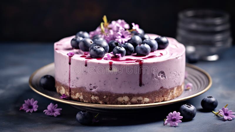 Traubenkuchen lila & weiß. Genießen Sie die göttlichen Aromen unseres Traubenkuchens, der elegant in Violett- und Weißtönen verziert ist. Diese reizvolle Kreation verbindet die natürliche Süße der Trauben mit der sanften, sanften Textur eines hausgemachten Kuchens und schafft so ein harmonisches und visuell beeindruckendes Dessert, das für jeden Anlass perfekt ist.