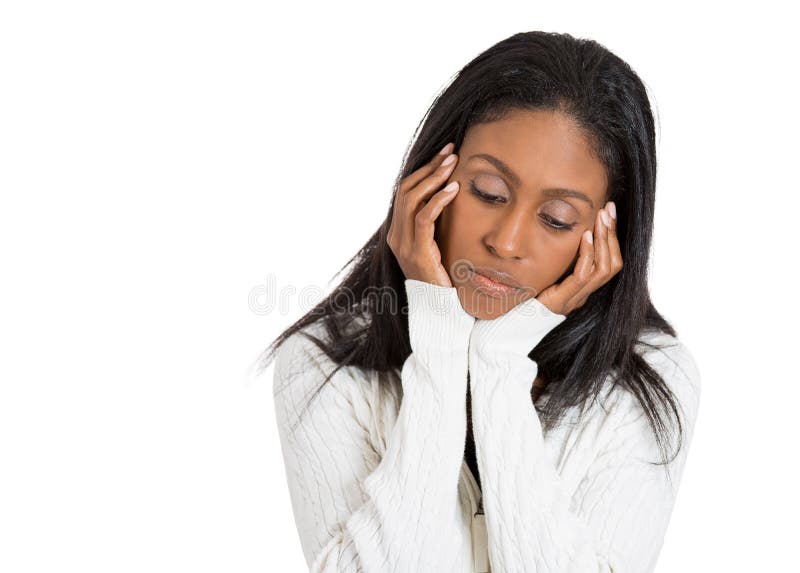 Traurige deprimierte unglückliche Frau ohne Motivation im Leben stockbild Traurige deprimierte unglückliche Frau ohne Motivation im Leben stockbild