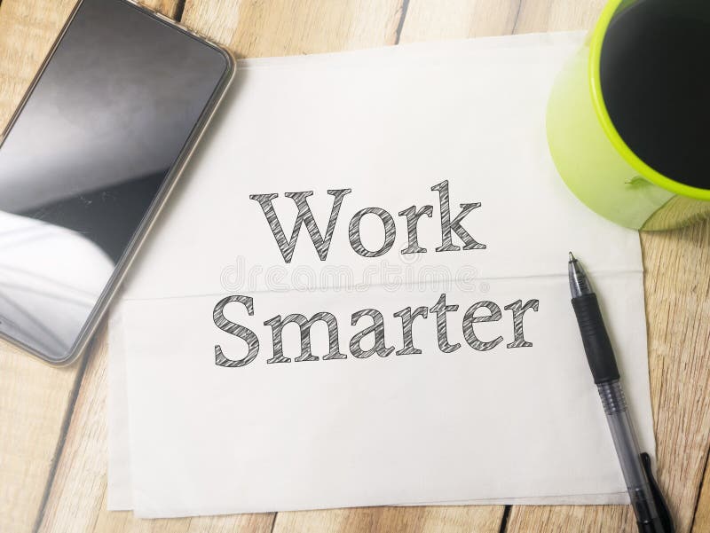 Travail plus futé Citations inspirées de motivation images stock Travail plus futé Citations inspirées de motivation images stock