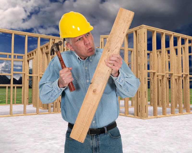 Travailleur de la construction drôle, Job Safety images stock Travailleur de la construction drôle, Job Safety images stock