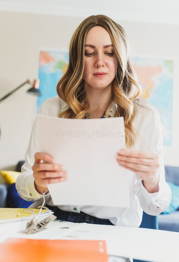 Travel agent working. stock image. Image of consultant 217803747