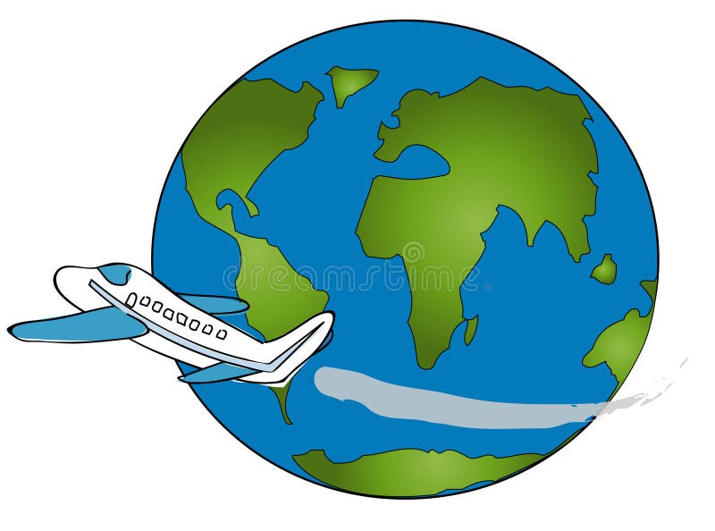 Travel around the world stock illustration. Illustration of symbol ...