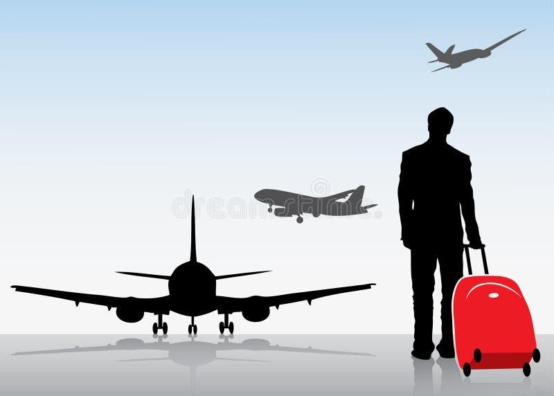 Vector illustration of planes, passanger and luggage. Vector illustration of planes, passanger and luggage