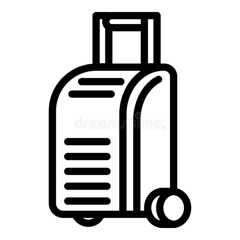 Baggage Trolley Icon, Cartoon Style Stock Vector - Illustration of ...