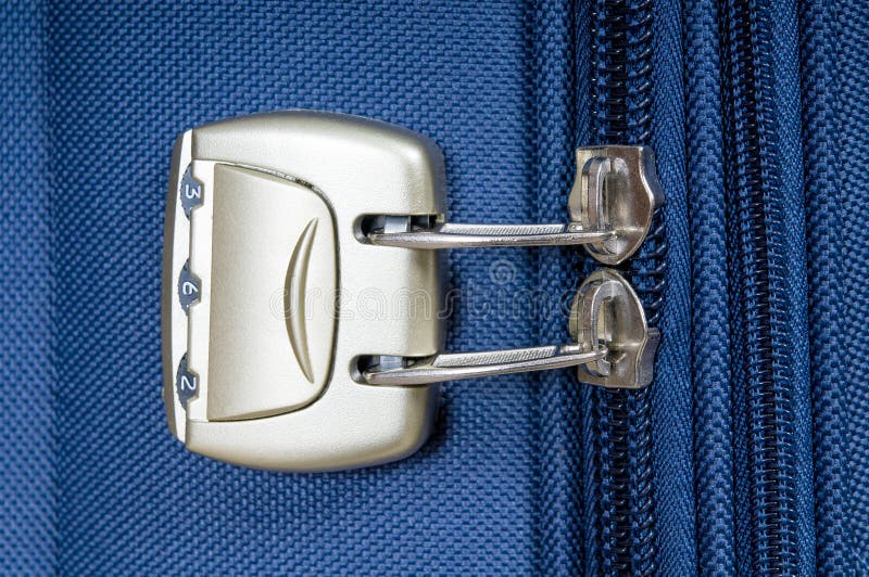 Travel Bag with Zipper and Coding Lock Stock Image Image of