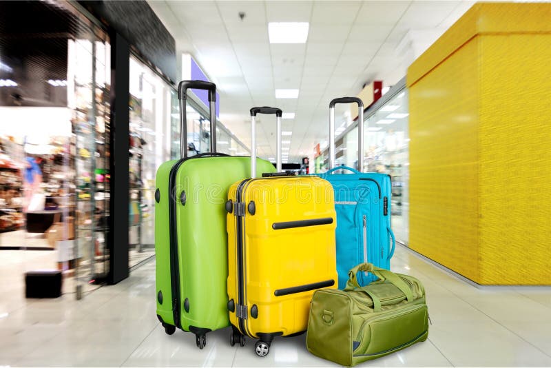 Travel bags in airport