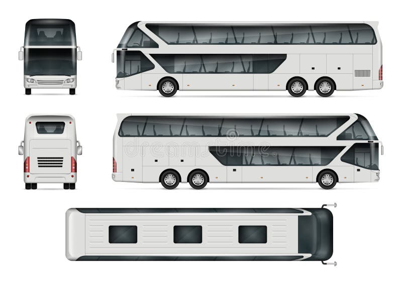 Travel bus vector template