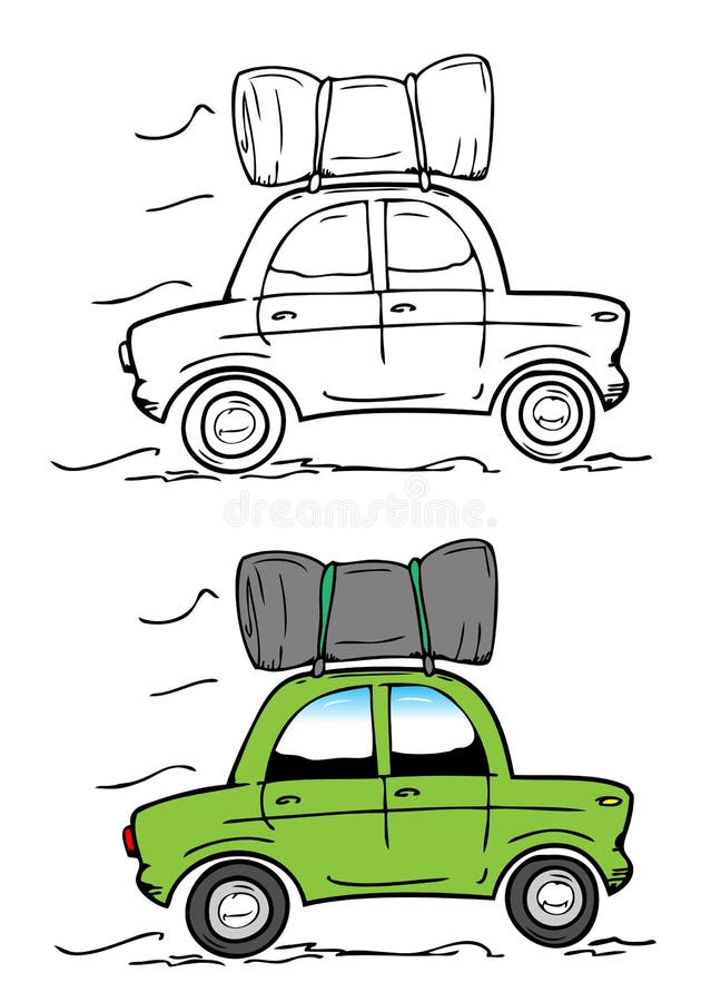 Travel car vector illustration