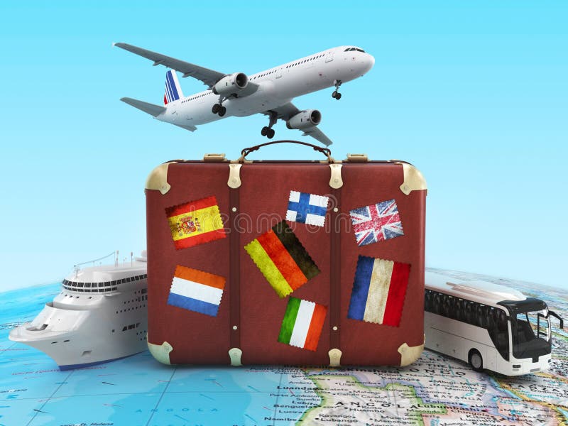 Travel concept royalty free illustration