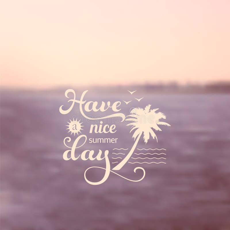 Travel design Ocean backdrop Vector Editable Blurred Typogr vector illustration