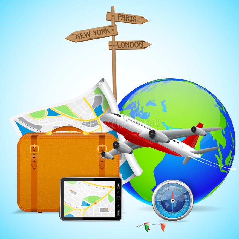 Travel Design stock illustration