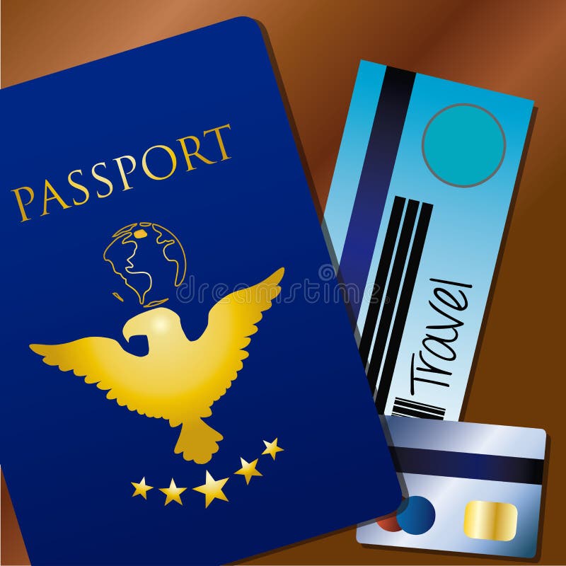 Travel documents over brown background vector illustration