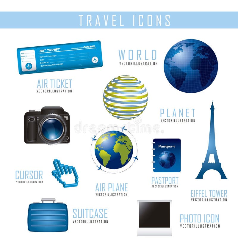 Travel icons vector illustration Travel icons vector illustration