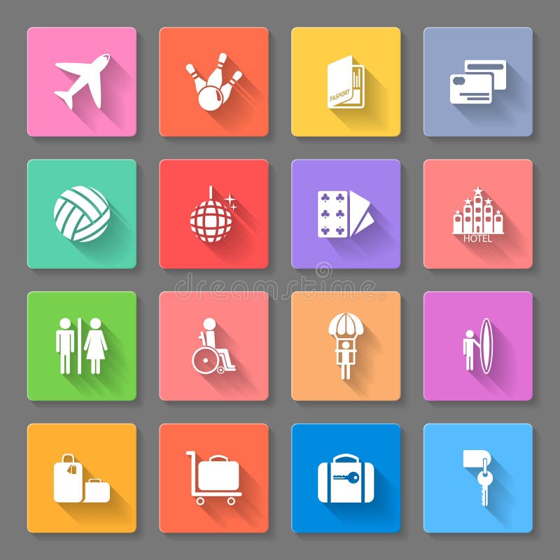 Travel icons stock illustration
