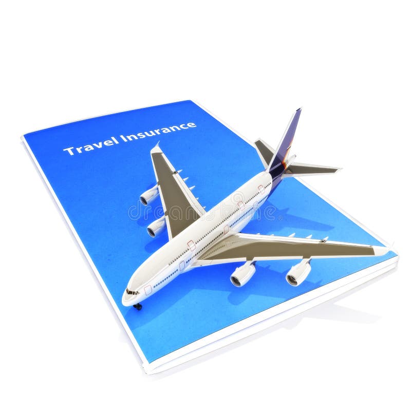 Travel Insurance concept with Jet aircraft royalty free stock photos Travel Insurance concept with Jet aircraft royalty free stock photos