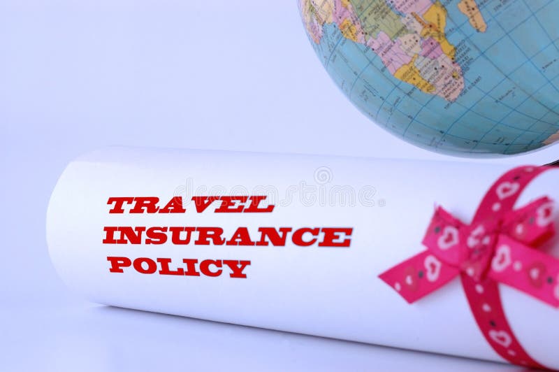 Travel insurance policy royalty free stock photo