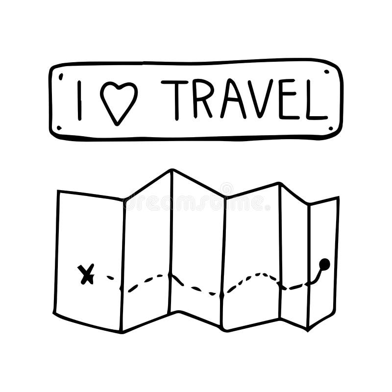 Travel Map And Name Plate I Love To Travel Map Route For Tourist Doodle Style Vector Outline Illustration Isolated On White Stock Illustration Illustration Of Drawn Nameplate Travel Map And Name Plate I Love To Travel Map Route For Tourist Doodle Style Vector Outline Illustration Isolated On White Stock Illustration Illustration Of Drawn Nameplate